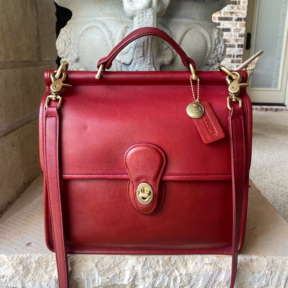 Coach Vintage Willis Satchel ❤️RED❤️ leather 9927 made in Costa Rica❤️